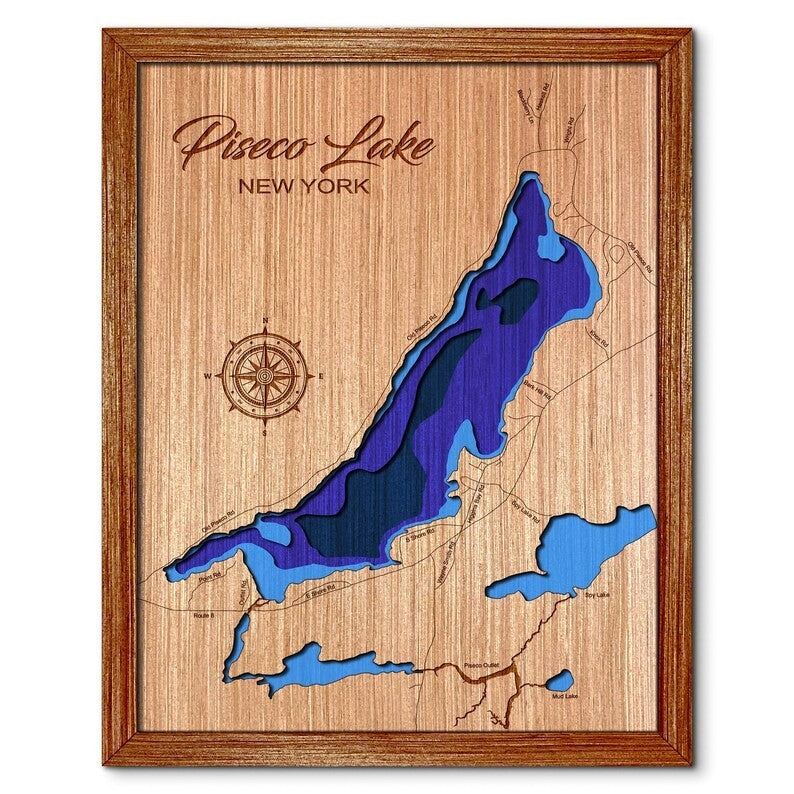 Piseco Lake, New York Depth Map -
