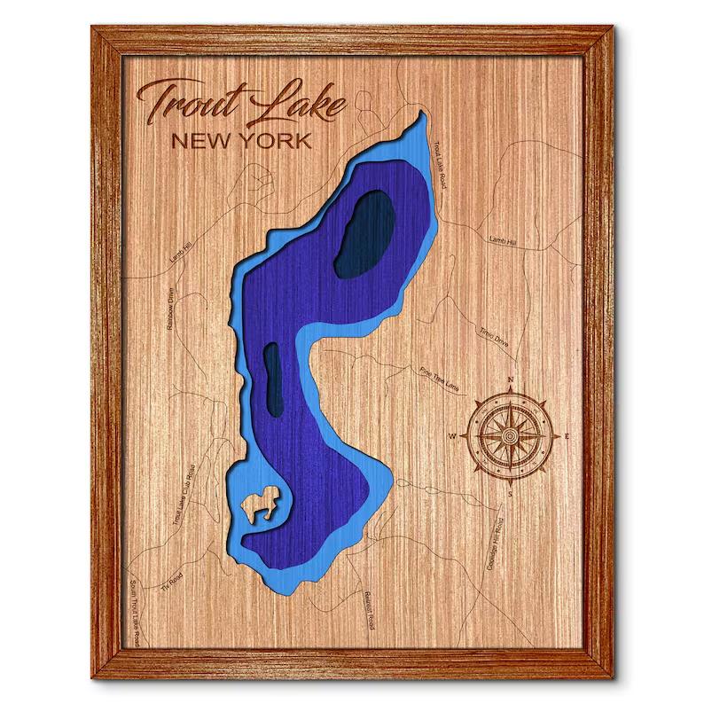 Trout Lake, New York Depth Map