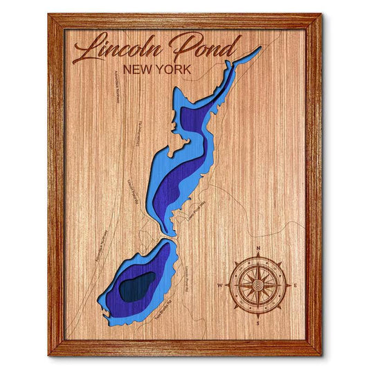 Lincoln Pond, New York Depth Map