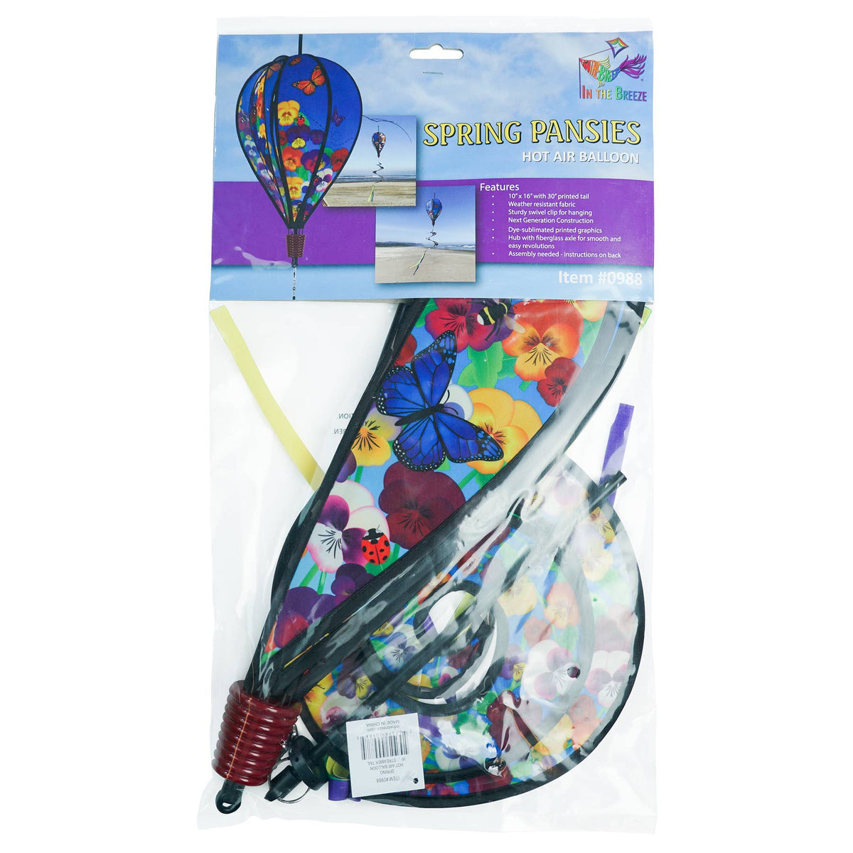 Spring Pansies 6-Panel Hot Air Balloon