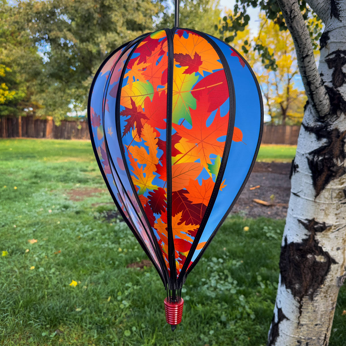Fall Leaves 10 Panel Hot Air Balloon Spinner