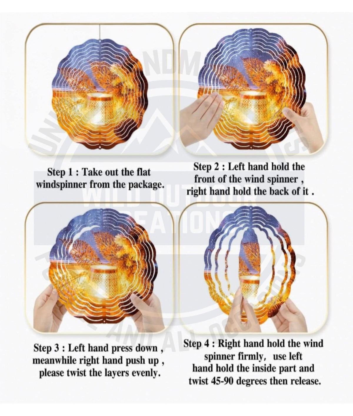 3D Wind Spinner - Aluminum - Outdoor Decor