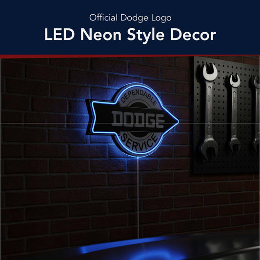 Vintage Dodge LED Sign for Garage & Man Cave Wall Decor