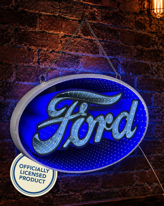 Officially Licensed Ford Built Tough Infinity Mirror LED