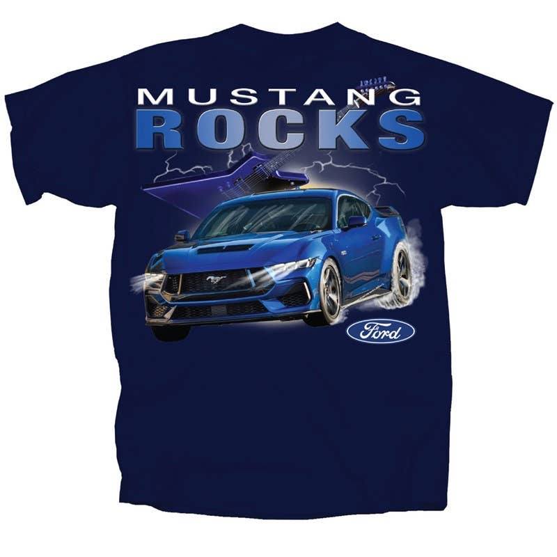 Ford Mustang Rocks with Guitar T-Shirt