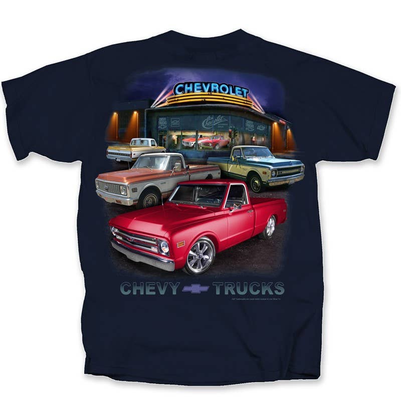 GM Vintage Chevy Truck Dealer Scene T-Shirt