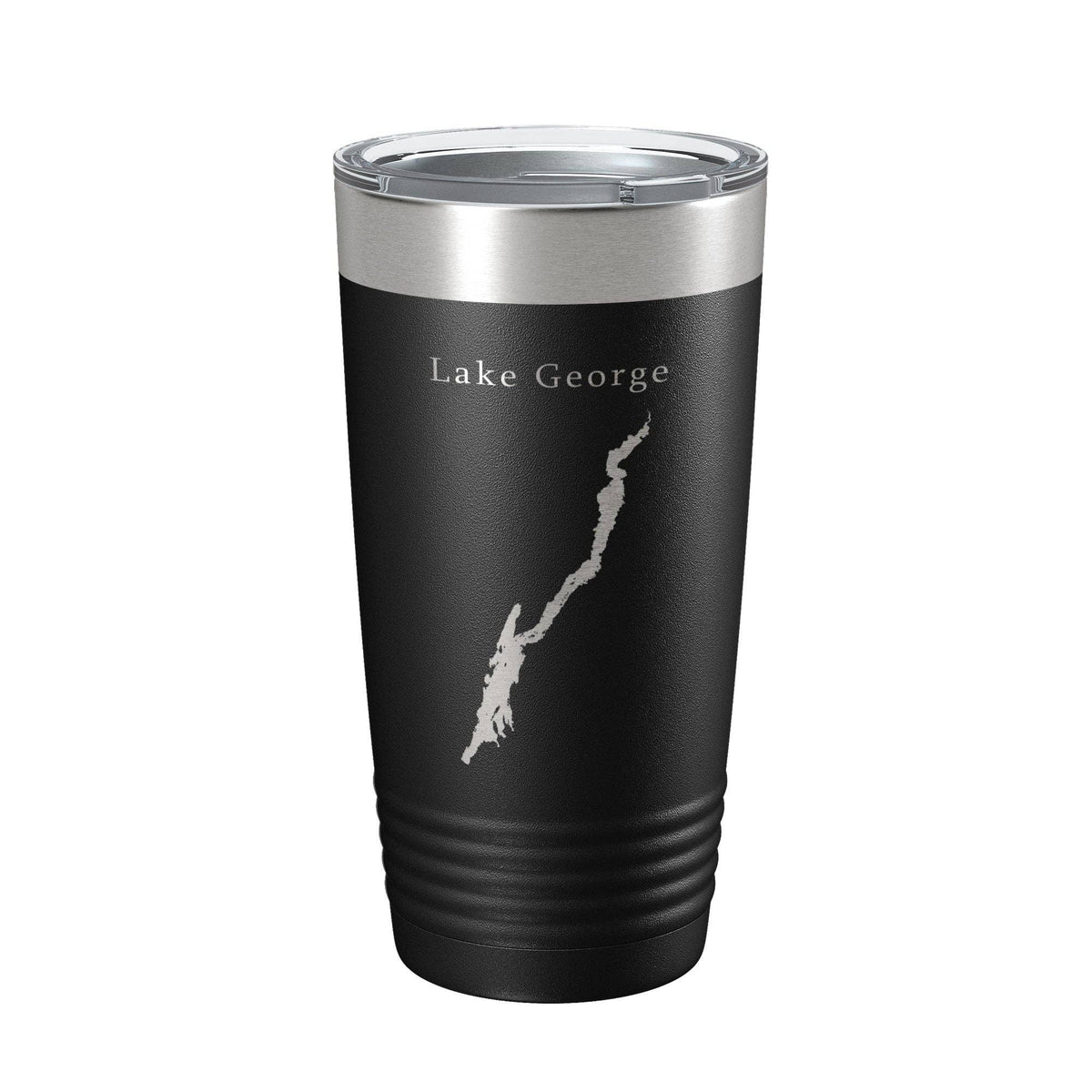 Lake George Map Tumbler Travel Mug Insulated Laser Engraved Coffee Cup New York 20 oz