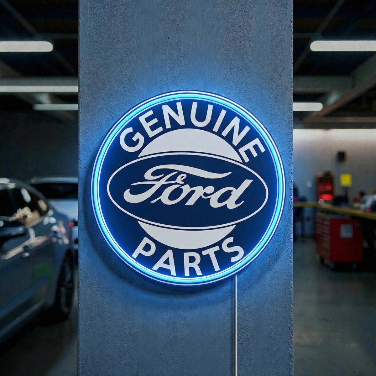 Vintage Ford LED Wall Sign for Garage & Man Cave