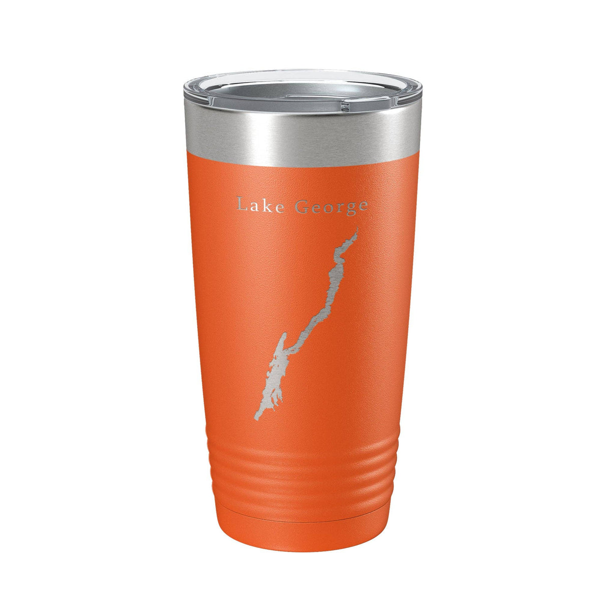 Lake George Map Tumbler Travel Mug Insulated Laser Engraved Coffee Cup New York 20 oz