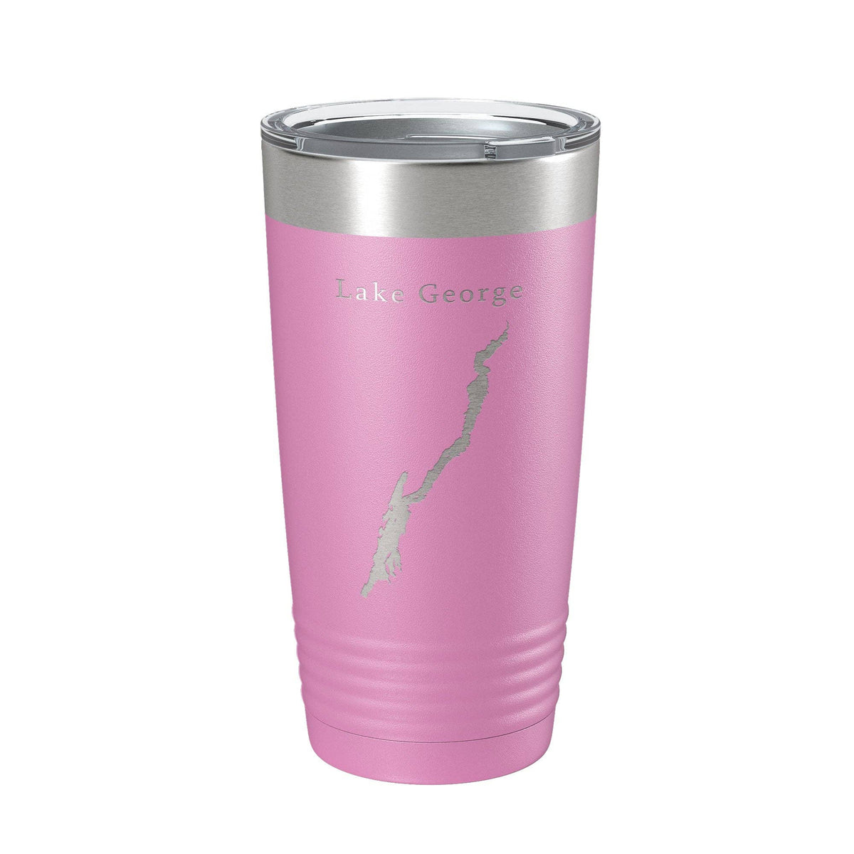 Lake George Map Tumbler Travel Mug Insulated Laser Engraved Coffee Cup New York 20 oz