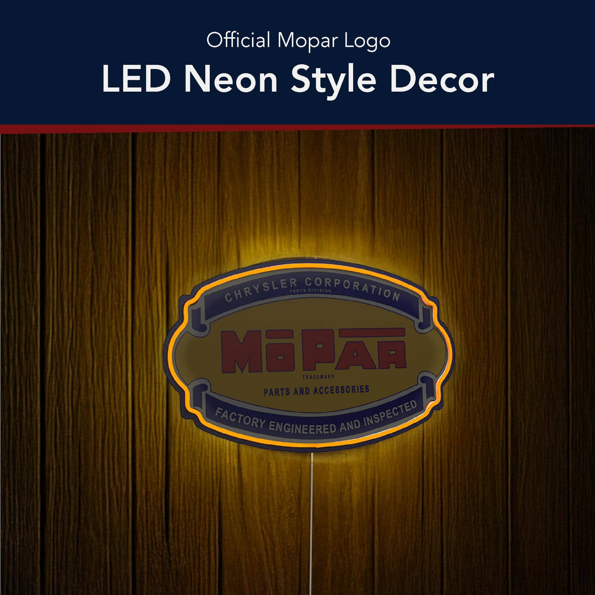 Mopar Parts LED Sign for Garage & Man Cave Decor
