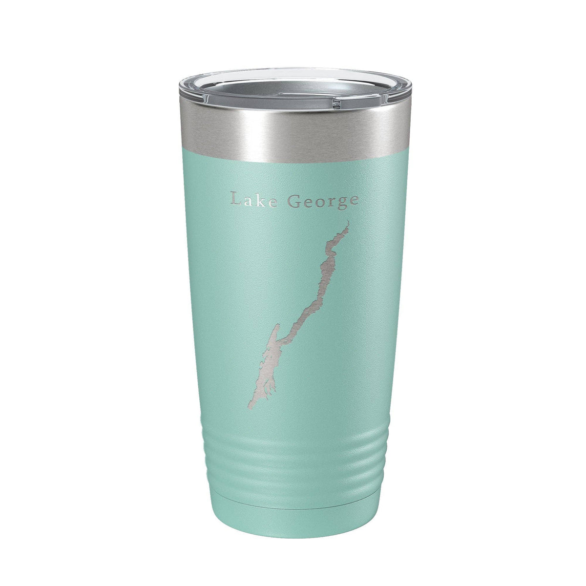 Lake George Map Tumbler Travel Mug Insulated Laser Engraved Coffee Cup New York 20 oz