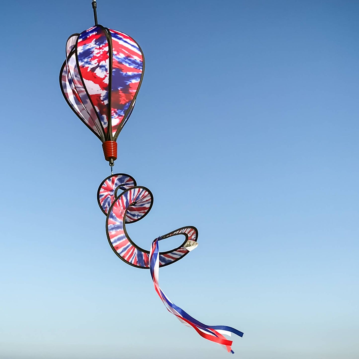 Red, White and Blue Tie Dye 6 Panel Hot Air Balloon