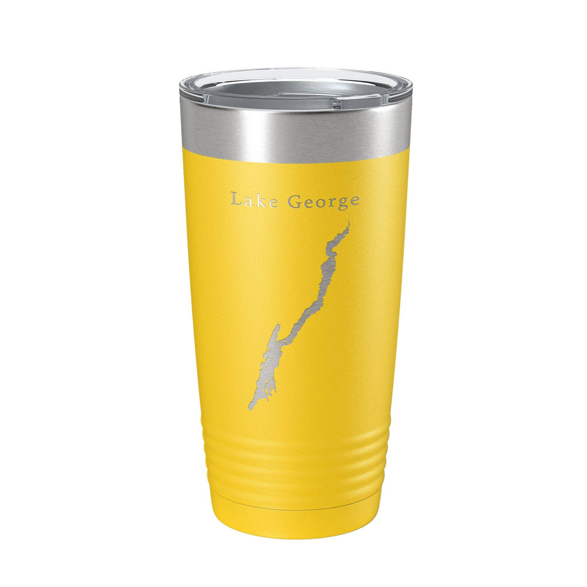 Lake George Map Tumbler Travel Mug Insulated Laser Engraved Coffee Cup New York 20 oz