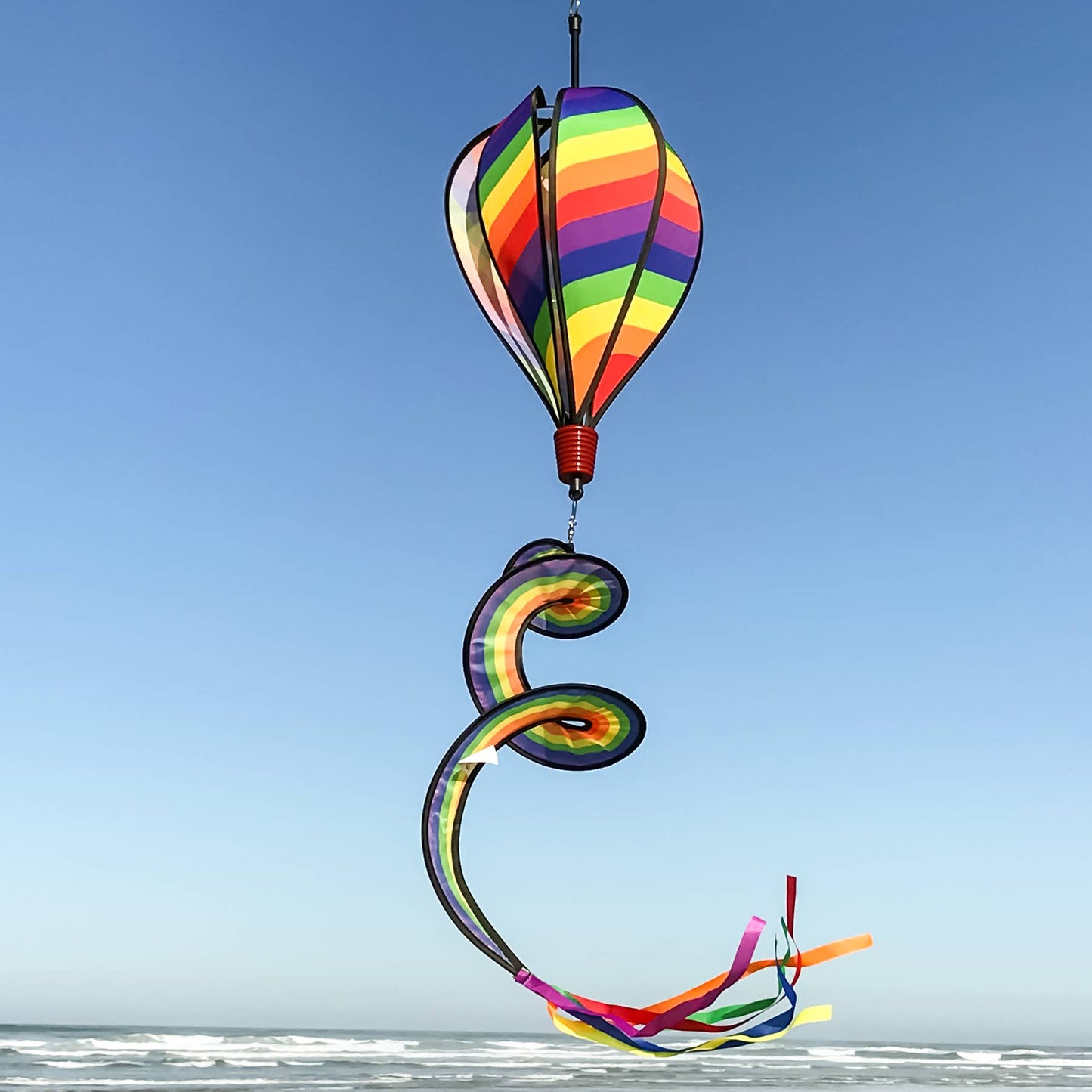 Rainbow Swirl 6 Panel Hot Air Balloon
