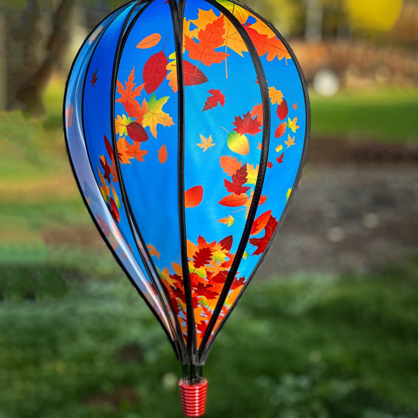 Fall Leaves 10 Panel Hot Air Balloon Spinner