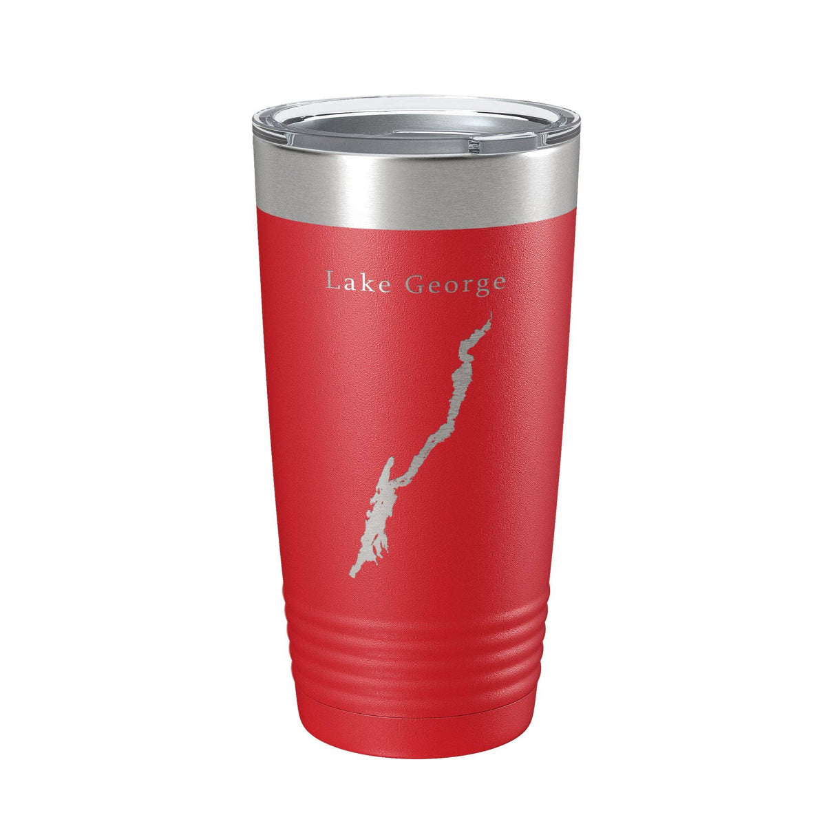 Lake George Map Tumbler Travel Mug Insulated Laser Engraved Coffee Cup New York 20 oz